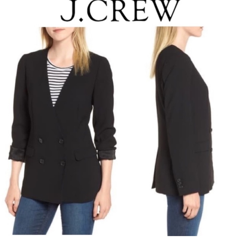 New J. CREW French Girl Blazer Black H6285